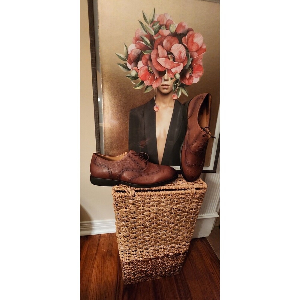 MARC JOSEPH NEW YORK US Size 10.5 St Wingtip Brown Leather Oxford Shoe